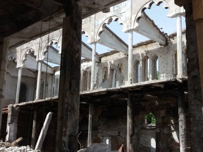 На объекте культурного наследия регионального значения – самарской синагоге проводится реставрация кирпичной кладки