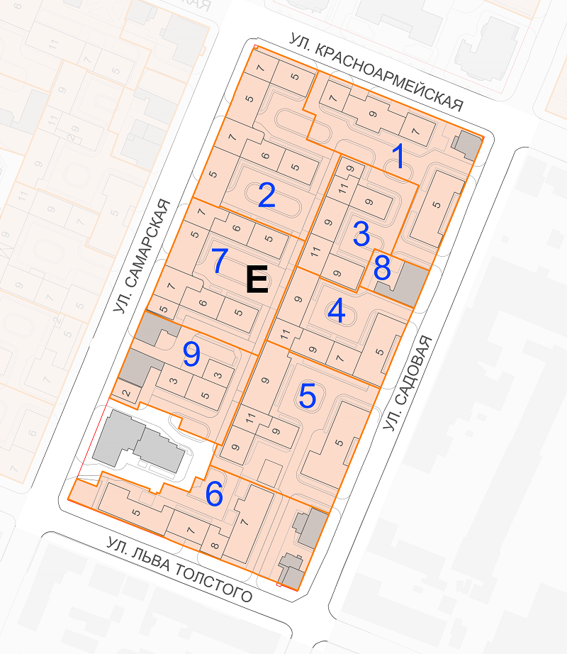 Карта 5 квартала тольятти с номерами домов